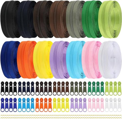 14 Colors Zippers by Yard