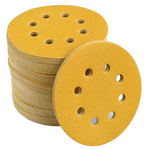 5-Inch 8-Hole Hook and Loop Sanding Discs 180-Grit, 100-Pack (100 Count)