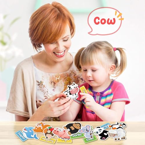 90 Pcs Wild & Farm Animals Felt Board Story Pieces Set for Toddlers (90 Count)