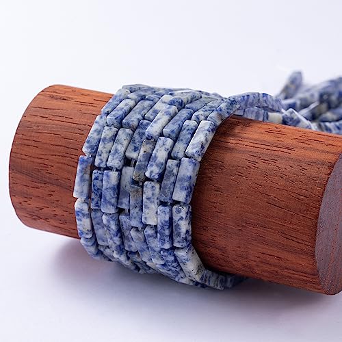 Natural Blue Sodalite Rectangle Tube Beads 4x13mm 38cm (28 Count)