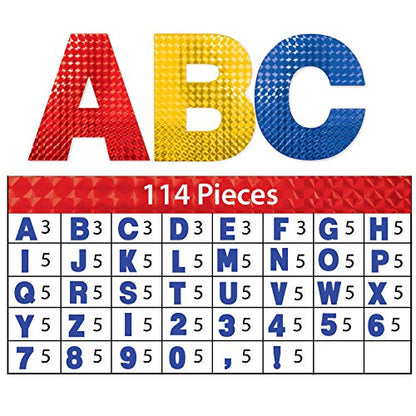 Poster Letters 4” Paper Letters for Poster Board Projects (108 Count)