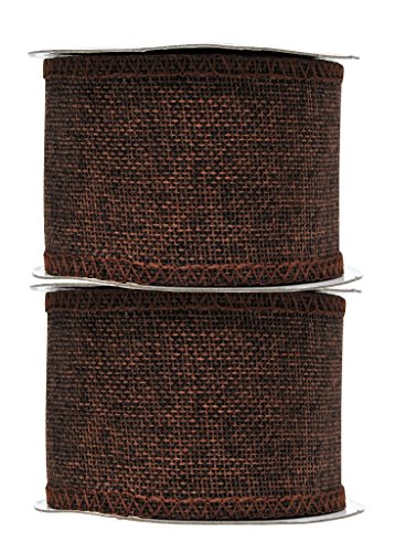 2 1 2 Inch Wide Brown Burlap Ribbon (60 Foot)