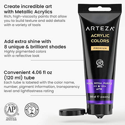Metallic Acrylic Paint Set (32.48 Fl Oz)