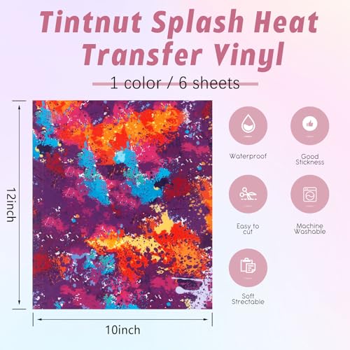Dark Red Splash Heat Transfer Vinyl