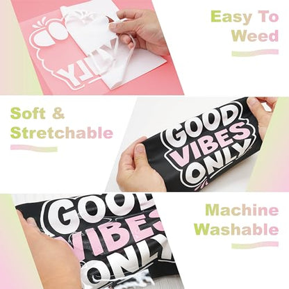 Neon Pink PU Heat Transfer Vinyl (12 Count)
