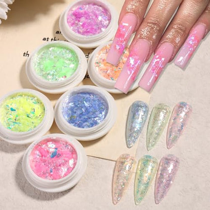 Holographic Opal Nail Art Glitter Flakes