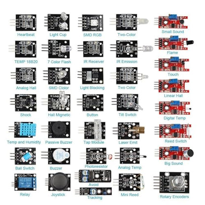37-in-1 Sensor Assortment Kit, for Arduino and Raspberry Pi