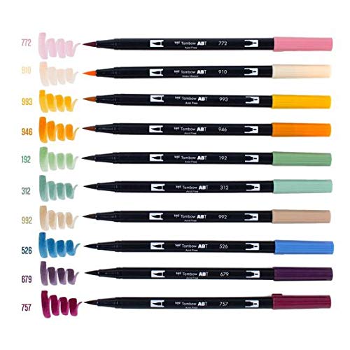 Dual Brush Pen Art Markers (10 Count)