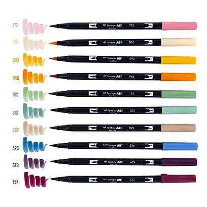 Dual Brush Pen Art Markers (10 Count)
