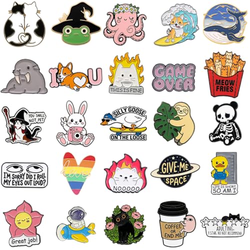 Cute Enamel Backpack Pins (20 Count)