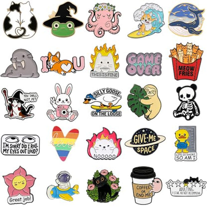 Cute Enamel Backpack Pins (70 Count)
