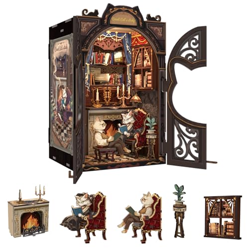 Book Nook Kit Cat Miniature House Kit