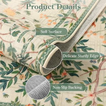 Washable 8x10 Rugs for Living Room (80 Sq Ft)