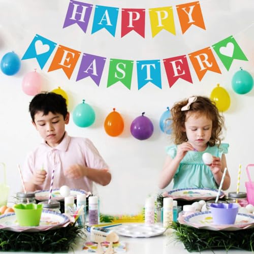 DIY Rainbow Banner Set Include 26 Letters Stencil