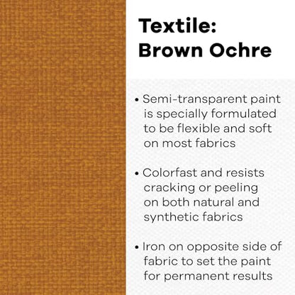 Textile Color Paint BRWN Ochre (8 Fl Oz)