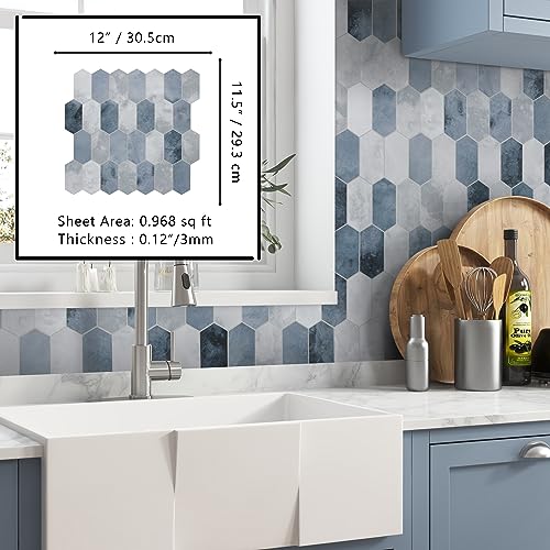 10 Sheet Peel and Stick Backsplash (9.68 Sq Ft)