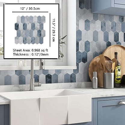 10 Sheet Peel and Stick Backsplash (9.68 Sq Ft)
