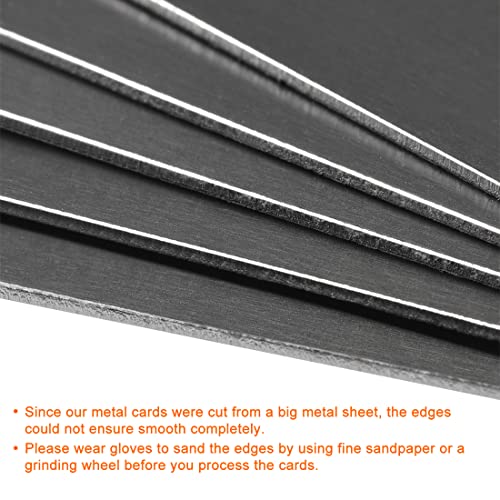 Blank Metal Card 100x60x1mm Anodized Aluminum Plate for DIY Laser Printing Engraving Black 5 Pcs (5 Count)
