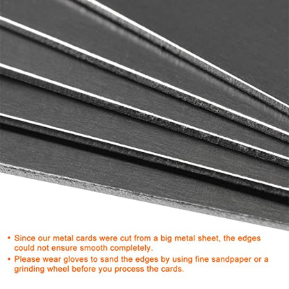 Blank Metal Card 100x60x1mm Anodized Aluminum Plate for DIY Laser Printing Engraving Black 5 Pcs (5 Count)
