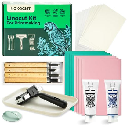 47 Pcs Linocut Kit for Printmaking