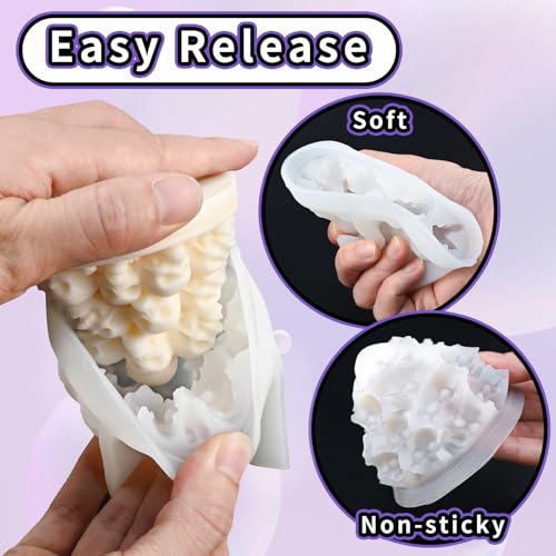 Hallowee Skull Candle Mold