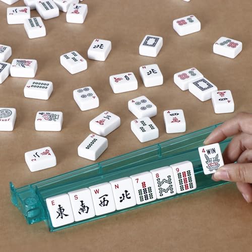 166 Tiles Mah Jongg Set American Mahjong 4 Color Pushers