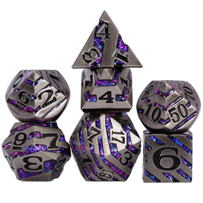 Inlay Metal Dice Set 7pcs
