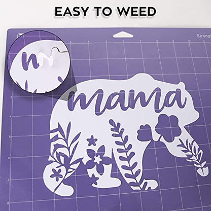 Matte White Permanent Vinyl 12 Pack 12"x12" Compatible with Cricut (12 Count)