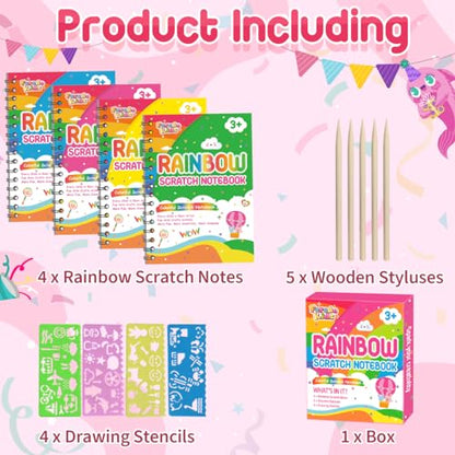 Scratch Paper Art Party Favors for Kids (4 Count)