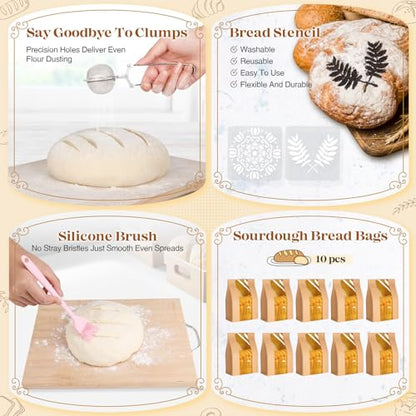 Sourdough Starter Kit Complete Set with Tools (31 Count)