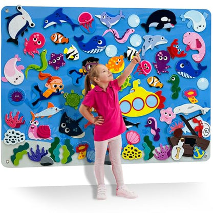 Ocean Felt Board for Toddlers 61 Pcs