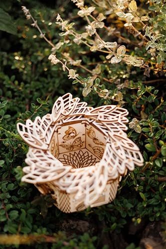 Mystery Flower 3D Wooden Puzzles for Adults to Build (278 Count)