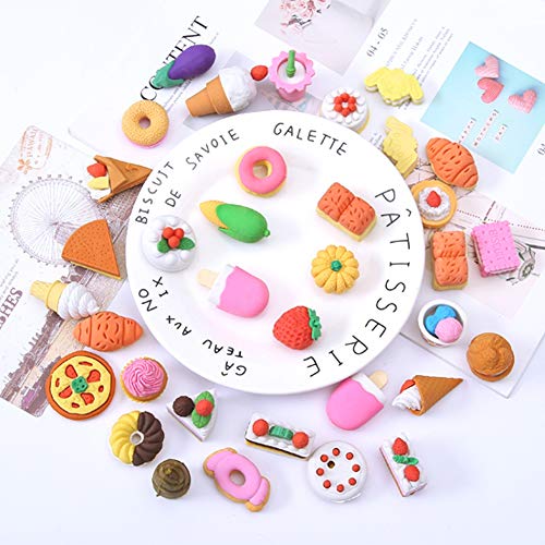 72 Pcs Assorted Food Pencil Erasers Toy Set (72 Count)