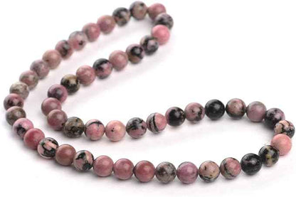 90pcs Adabele Natural Rhodonite Healing Gemstone 4mm (0.16 inch) Small Round Beads Gem Stone Spacer for Craft Jewelry Making GF24-4