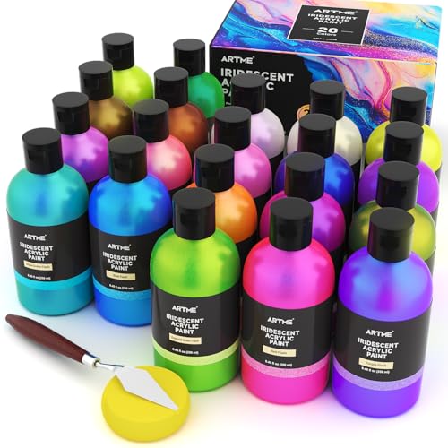 Iridescent Acrylic Paint Set (169 Fl Oz)