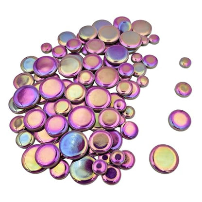 200g Iridescent Round Mosaic Tiles for Crafts Bulk