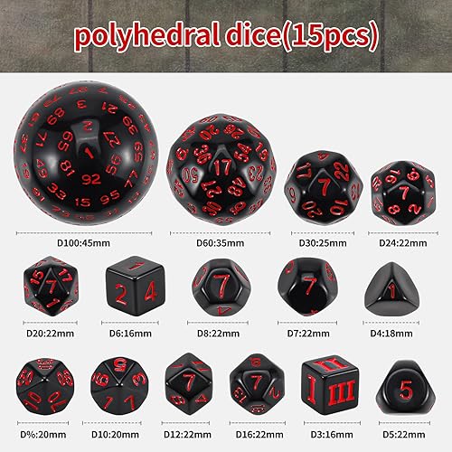 DND Polyhedral Dice Set (15 Count)