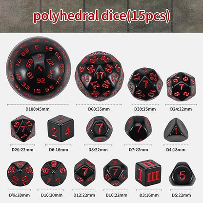 DND Polyhedral Dice Set (15 Count)