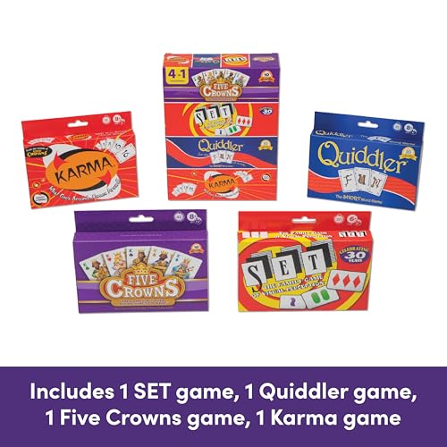 Five Crowns 4 Pack Bundle Card Games for Kids