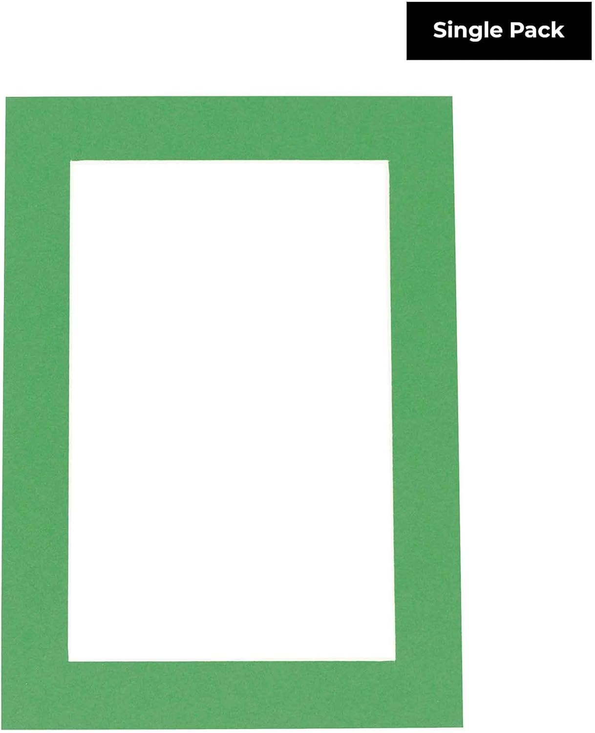 11x14 Mat for 8.5x11 Photo - Precut Bright Green Picture Matboard for Frames Measuring 11 x 14 Inches - Bevel Cut to Display Art 8.5 x 11 Inches - Acid Free ONE MAT with Backing Board & Clear Bag