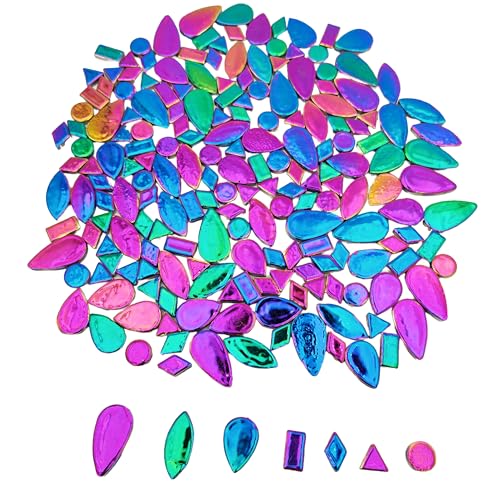500g 1.1lb Random Color Irregular Ceramics Mosaic Tiles (16 Ounce)