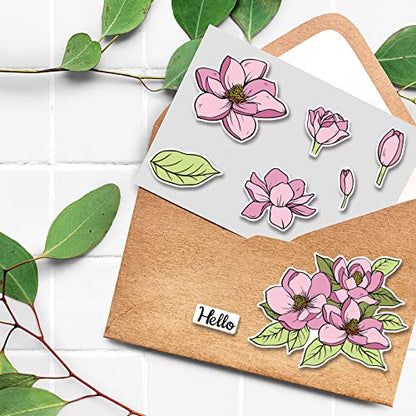 Realistic Magnolia Stamps & Dies & Layering Coloring Stencil Set