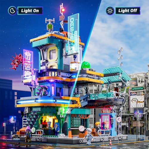 Cyberpunk Mansion Lighting Building