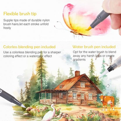 Watercolor Pens Set (36 Count)