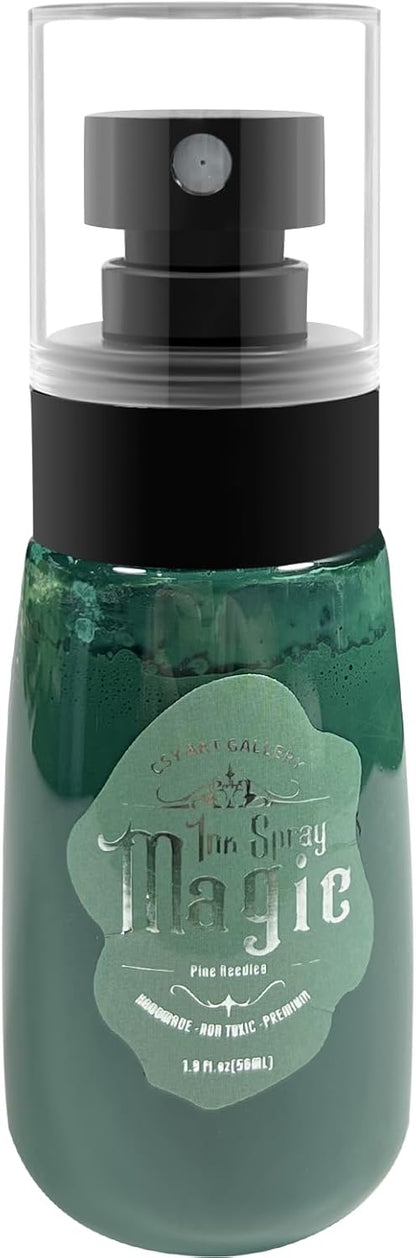 Csy art gallery Magic Ink Oxide Spray -Water-Based Vntage Paint-Acrylic Paint Spray, for Junk Journal,Photo Frames, Handicrafts, Leather, Wood (Pine Needles)