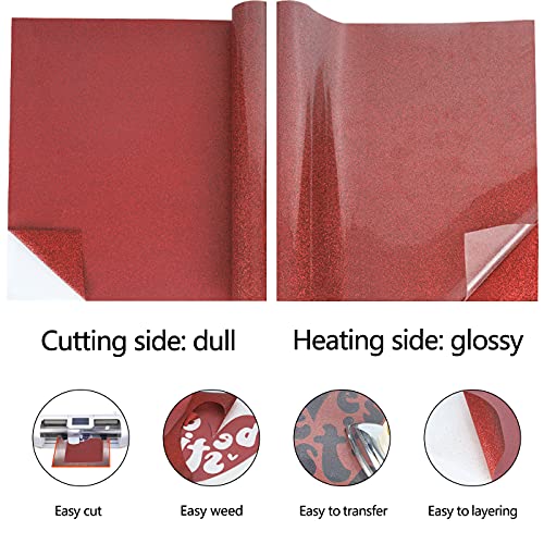 Glitter Heat Transfer Vinyl HTV Rolls