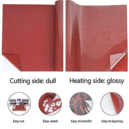 Glitter Heat Transfer Vinyl HTV Rolls