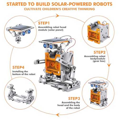 STEM 13-in-1 Education Solar Power Robots Toys for Boys Age 8+ (13 Count)