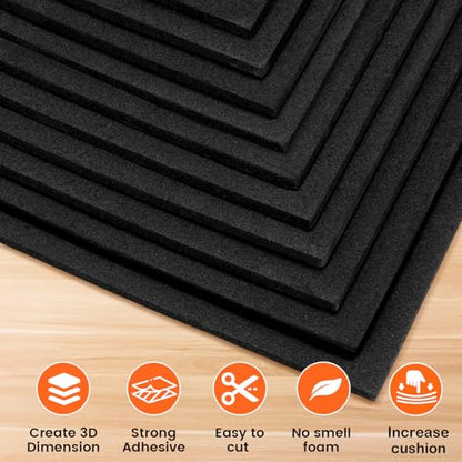3mm Self Adhesive Foam Sheets Crafts (10 Count)