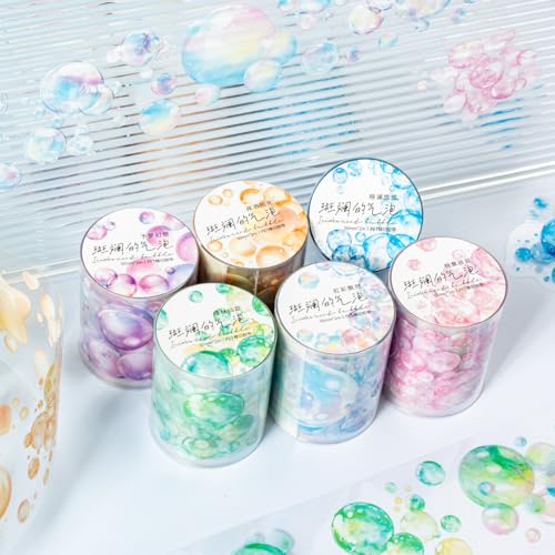 6 Rolls Bubble PET Tape for Scrapbook Journaling (7 Count)